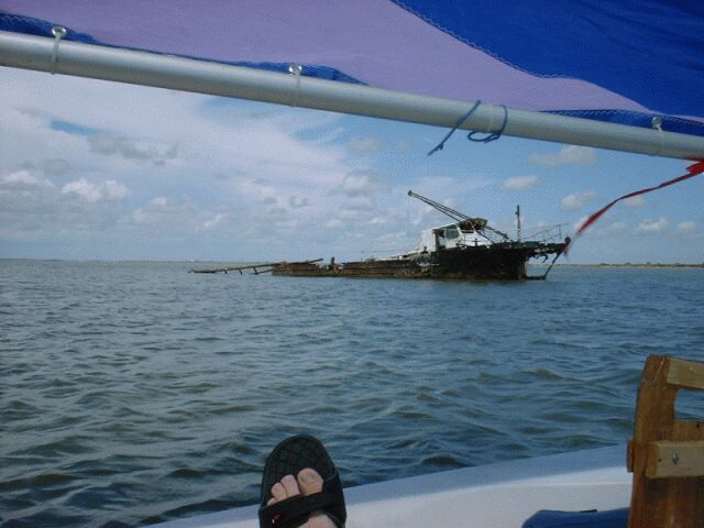 wrecked shrimp trawler