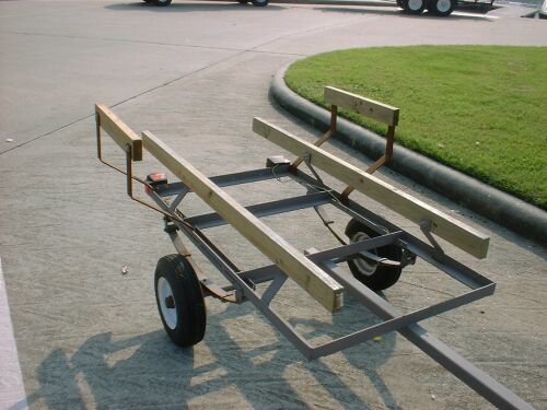 Here is a homemade trailer that was constructed mostly of angle iron 