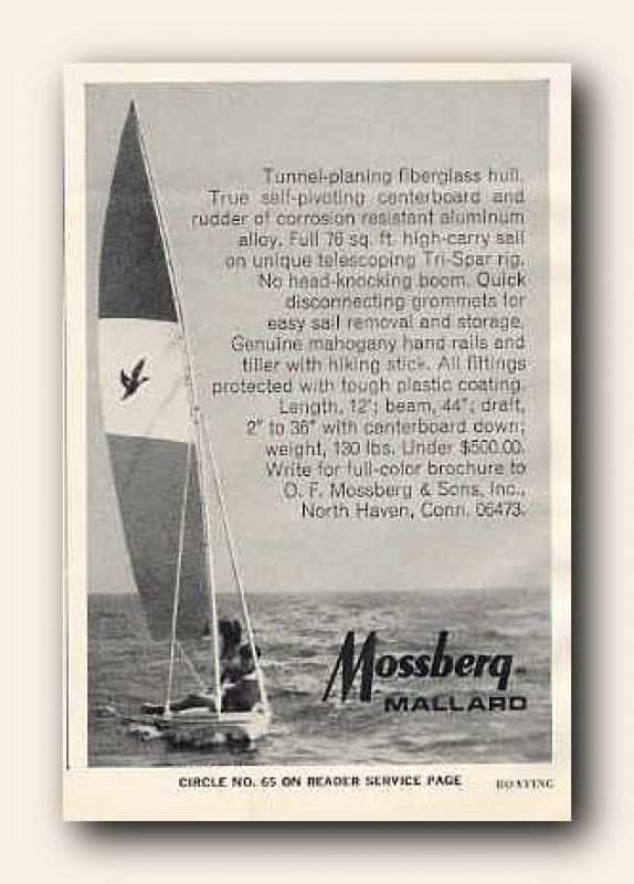 Mallard Sailboat by Mossberg