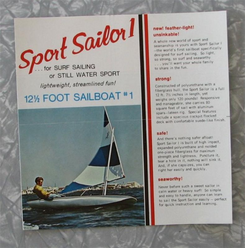 Sport Sailor 1 Sailboat by Urethane Fabricators Inc